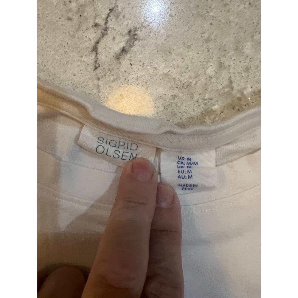 Sigrid Olsen Pima Cotton Tee – Size Medium - Picture 5 of 6